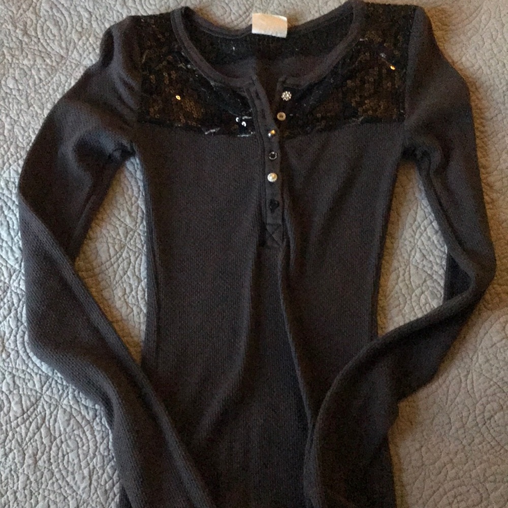 Free people thermal sequin top